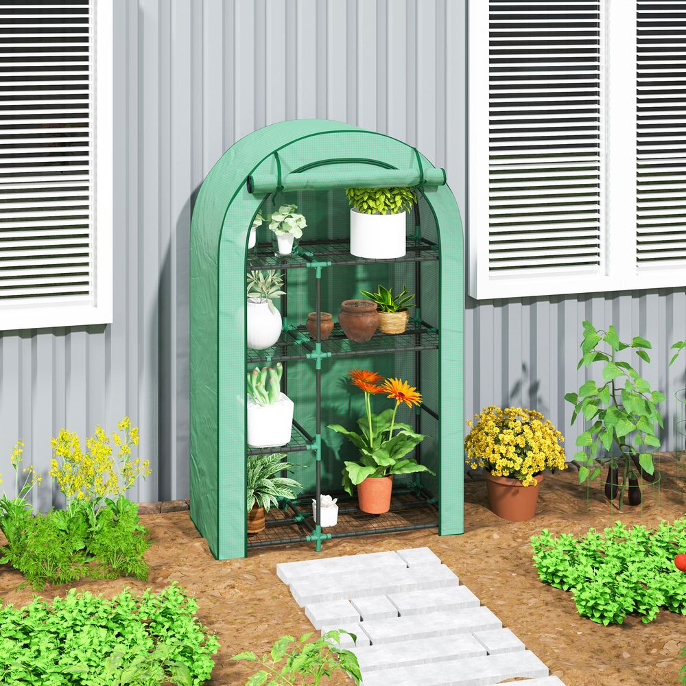 Serre balcon acier 4 niveaux housse renforcée tomates 100x45x160cm - comfortxl outdoor living