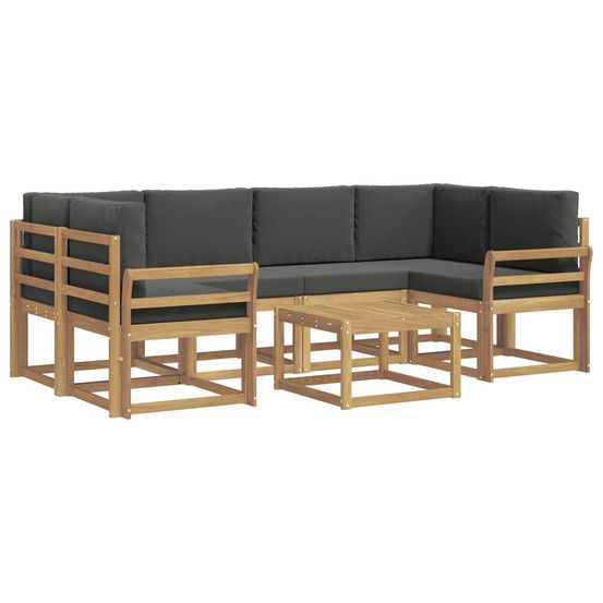 Ensemble de canapés d'extérieur 7 pc blanc et anthracite