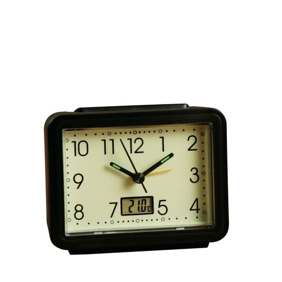 Réveil lumineux rectangulaire avec affichage de la température