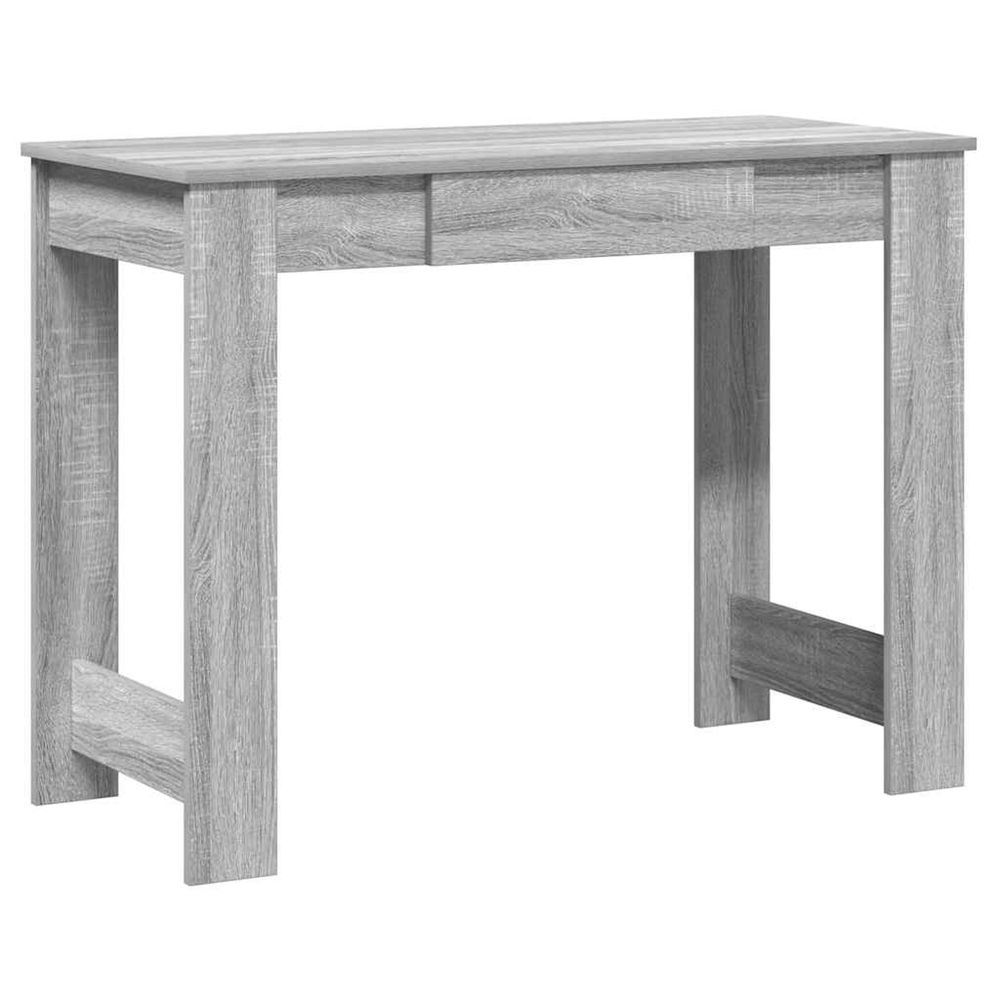 Bureau sonoma gris 100x45x75 cm bois d'ingénierie