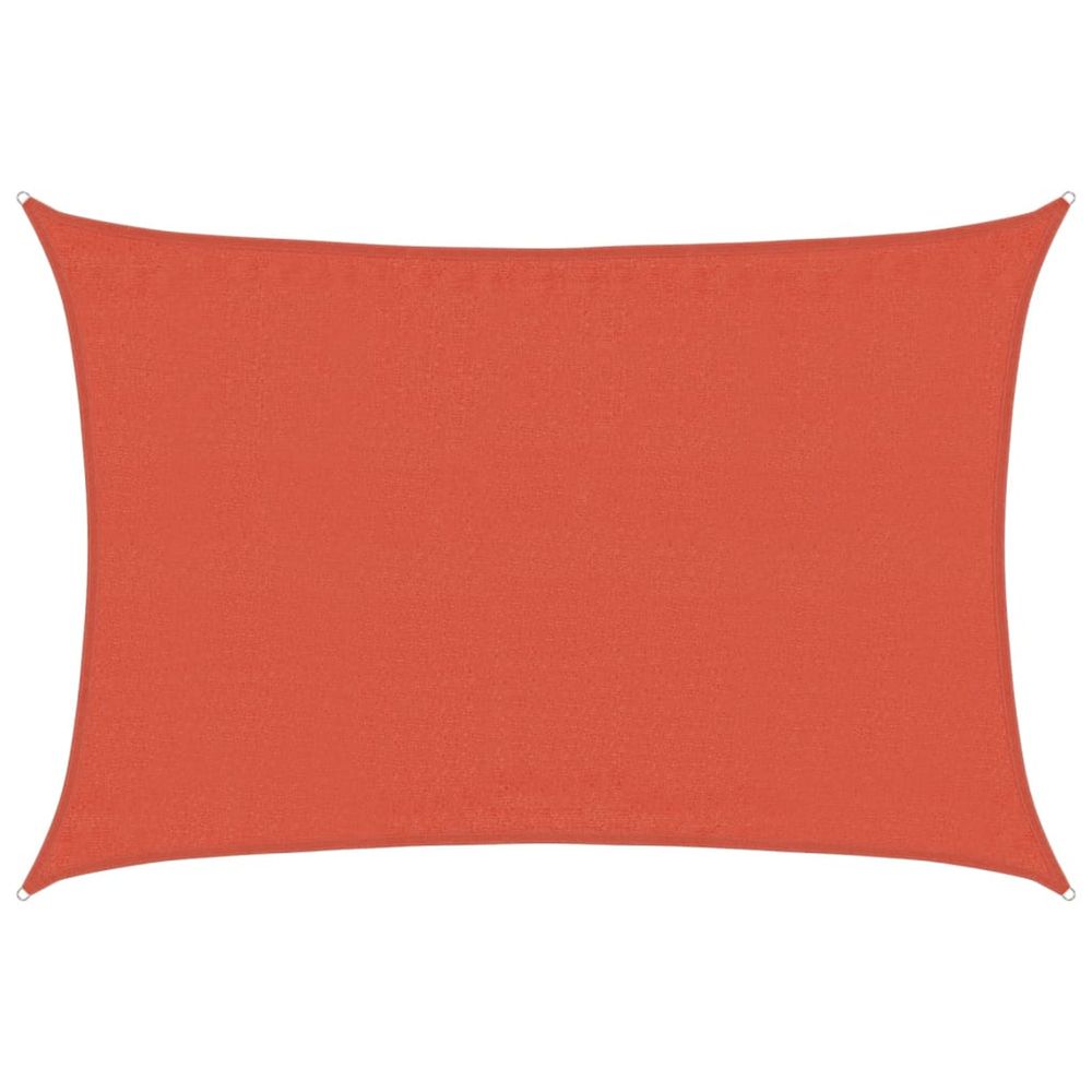 Voile d'ombrage 160g/m² rectangulaire terre cuite 3,5x4,5m pehd