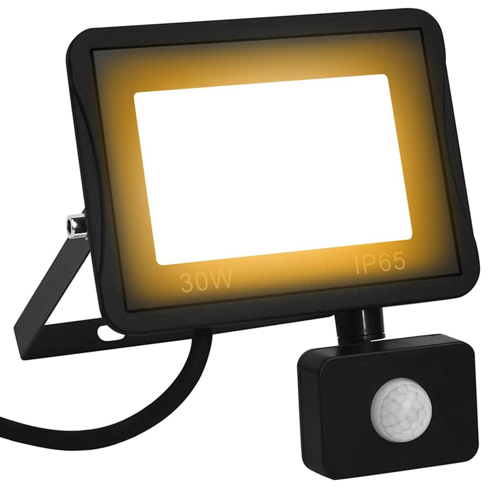 Projecteur à led avec capteur 30 w blanc chaud