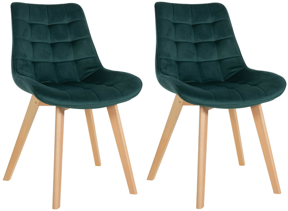 Lot de 2 chaises brook en velours