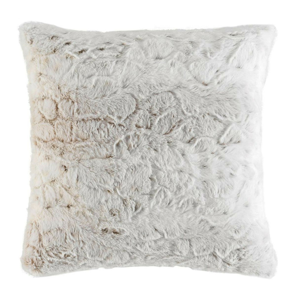 Coussin imitation fourrure 