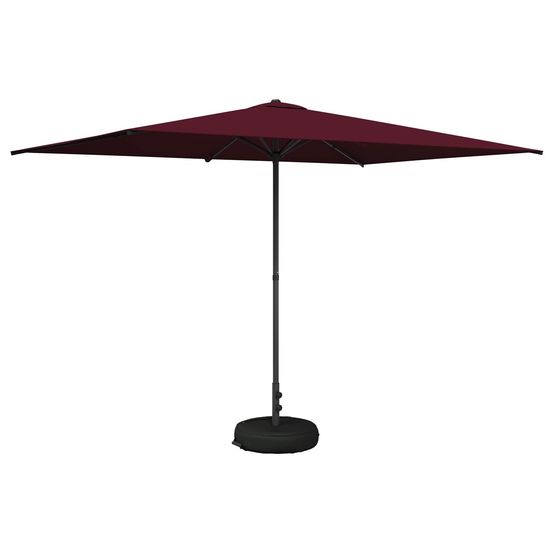 Parasol de jardin avec base 200 x 300 cm polyester