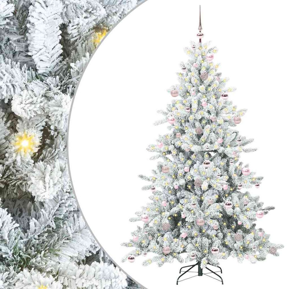 Sapin de noël artificiel à branches articulées blanc 210 cm