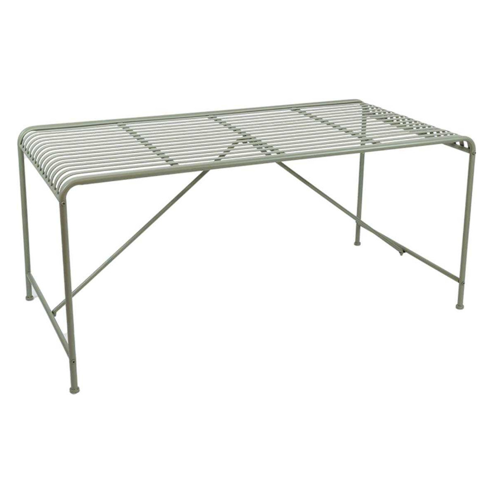 Table de repas extérieure en fer verdant voyage