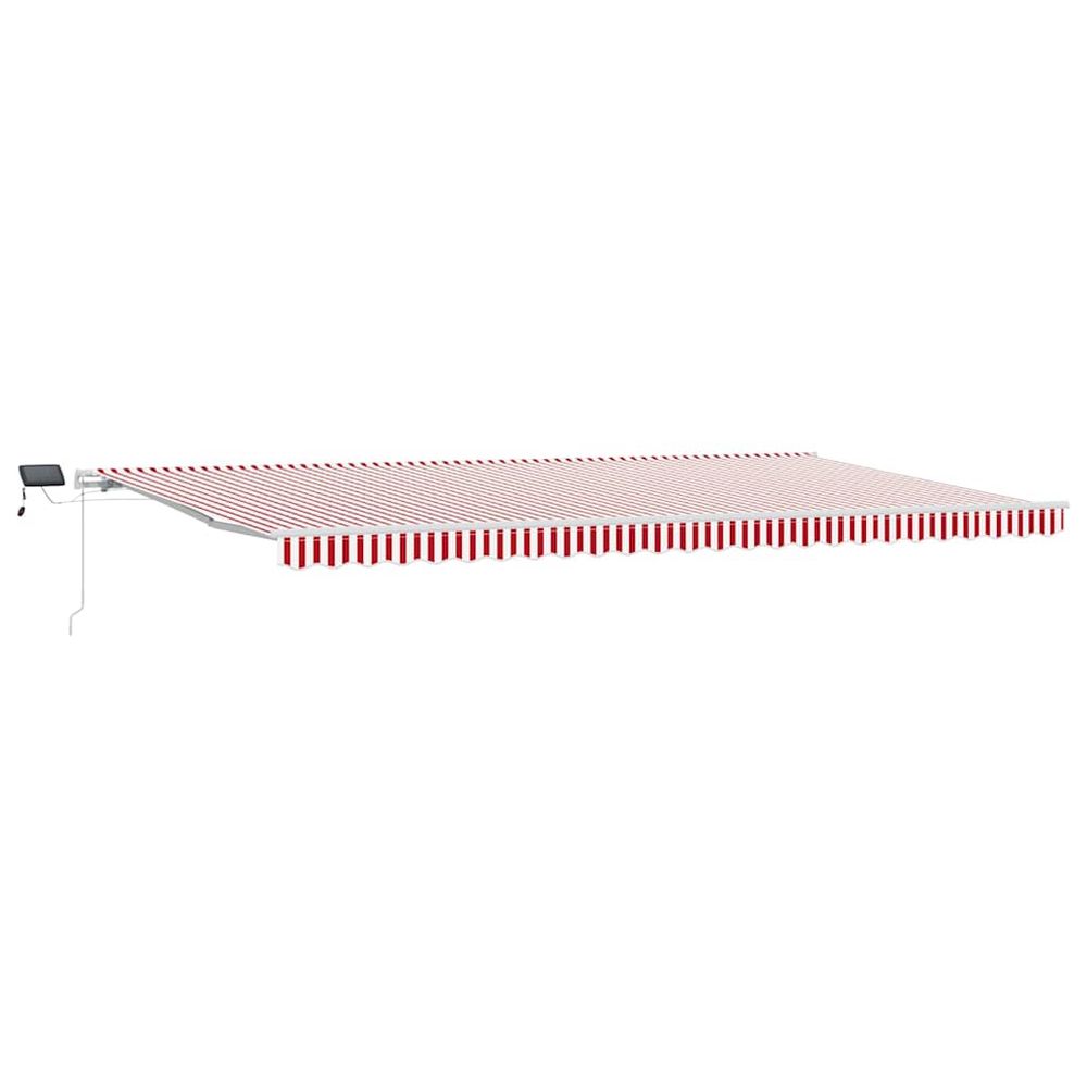 Auvent rétractable rouge et blanc 600 × 300 cm