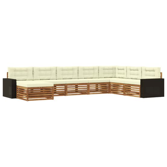 Ensemble de canapés d'extérieur 8 pc naturel et crème
