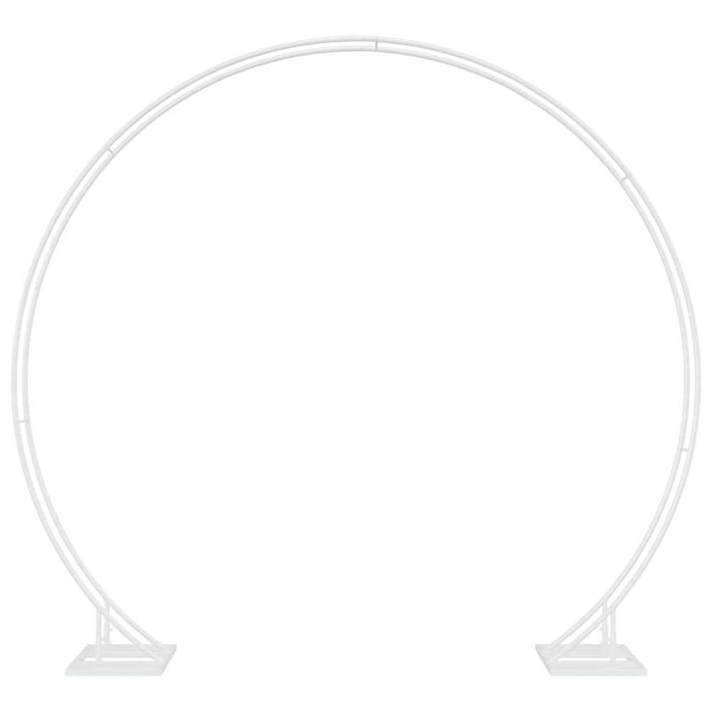 Arche de mariage double blanc 220 x 45 x 200 cm acier