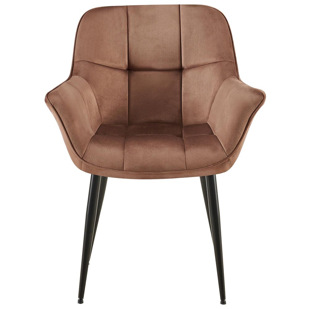 Chaise de salle à manger en velours roseville