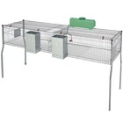 Cage pour lapins gamma 4 - plancher metal - 2 compartiments