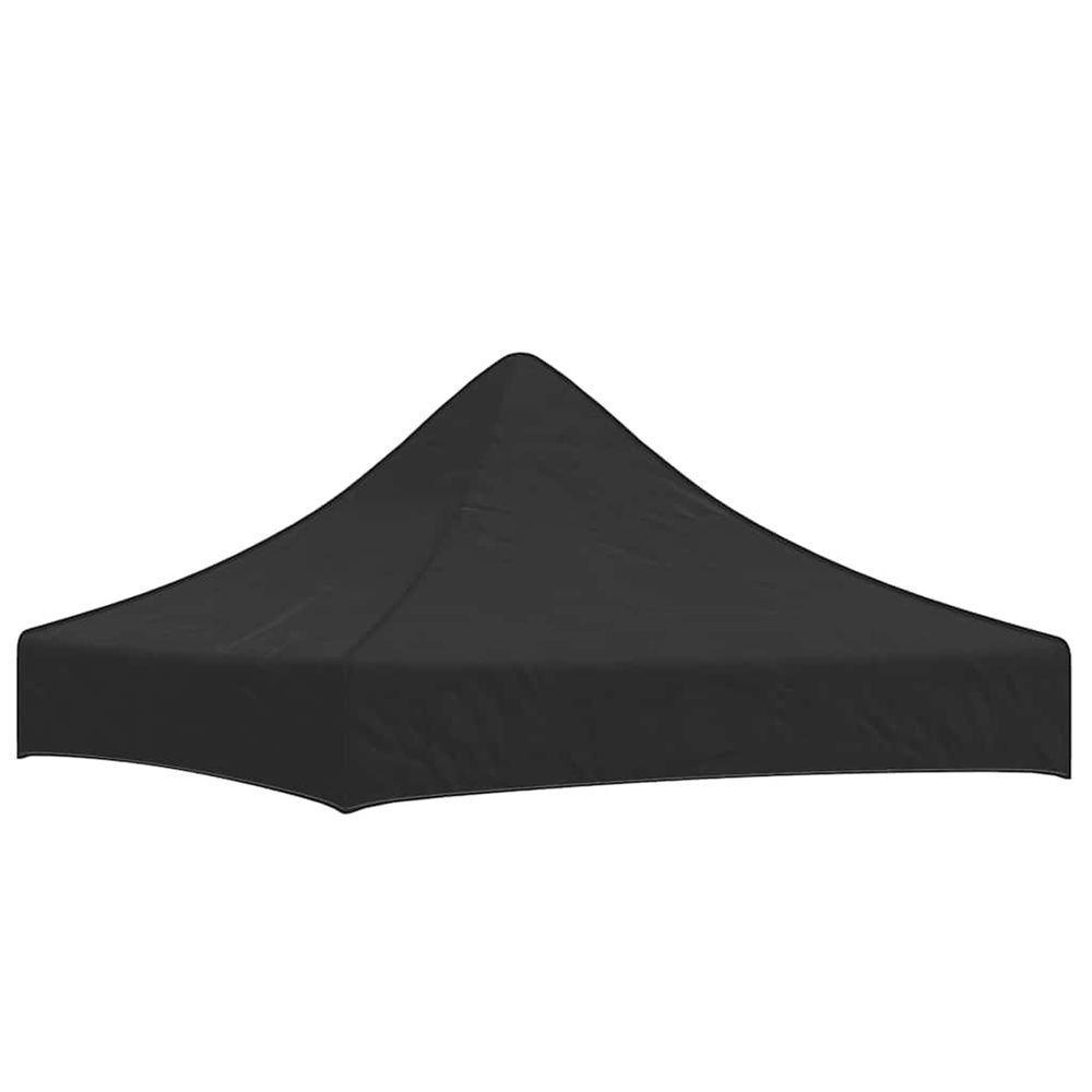 Toit de tente de réception 2x2 m noir 270 g/m²