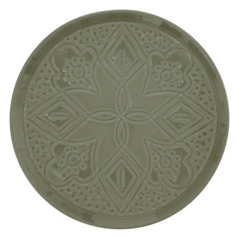 Lot de 6 assiettes à dessert faïence sienna 20cm vert olive