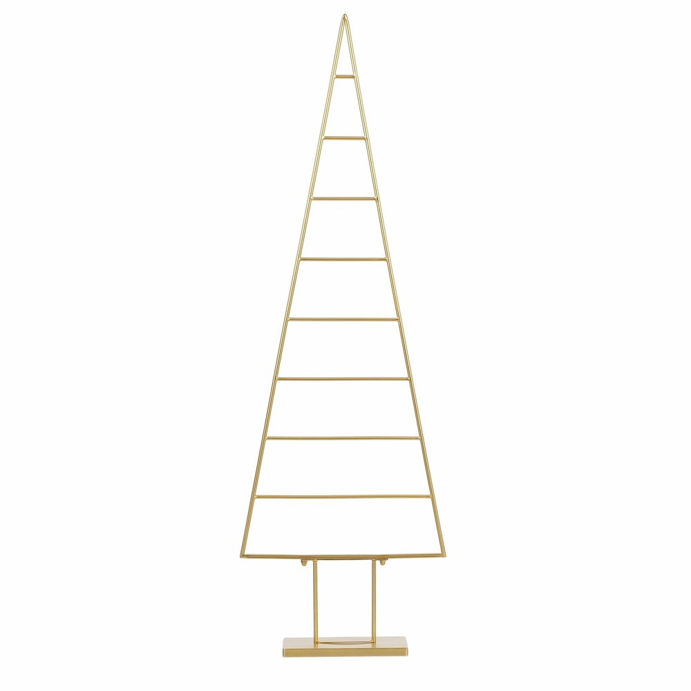 Mica decorations - décoration sapin de noël en métal doré h152