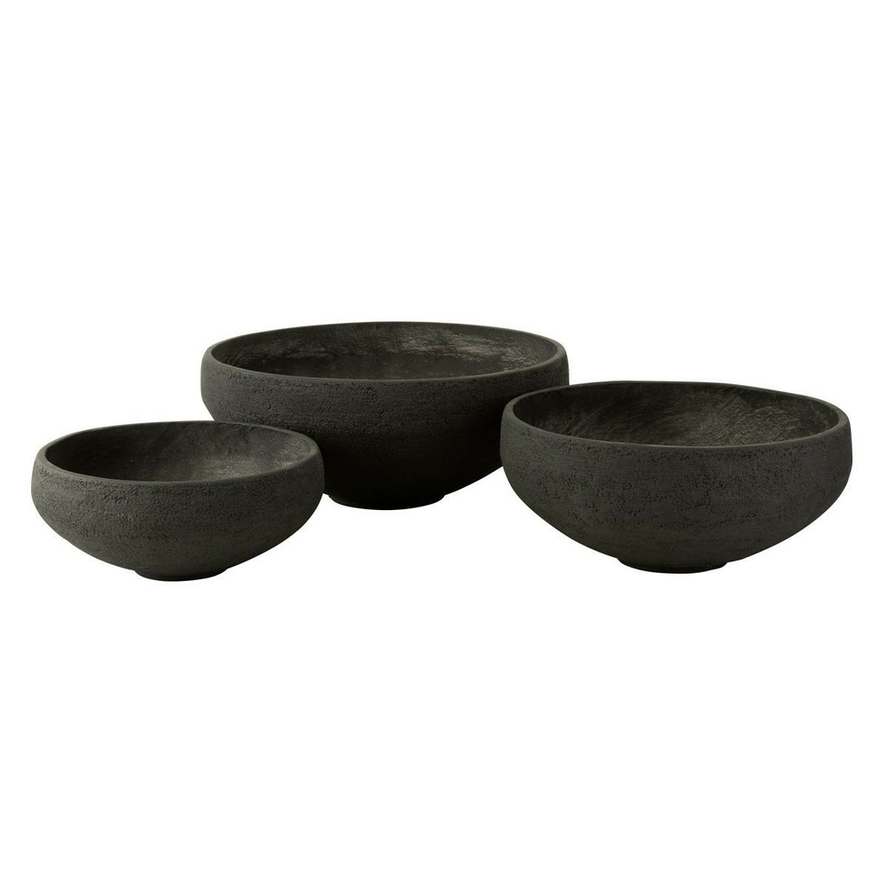 Lot de 3 cache-pots en argile 