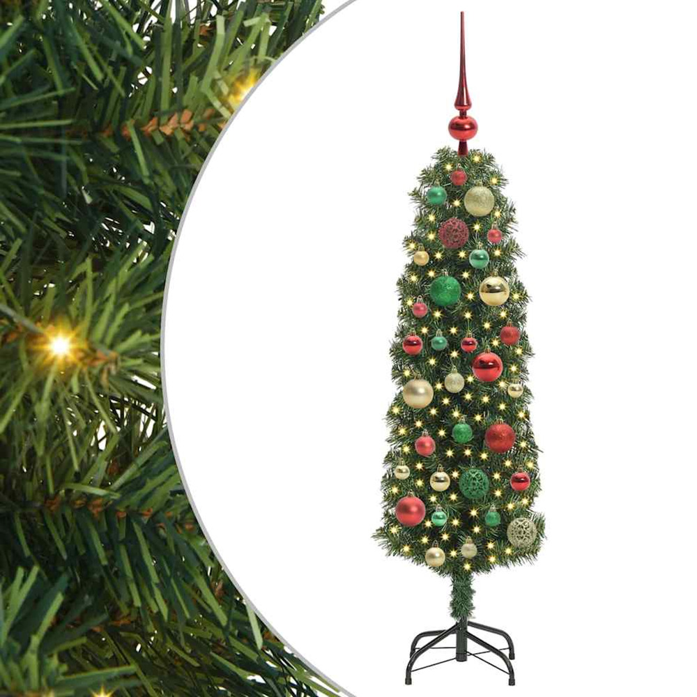 Sapin de noël artificiel vert 120 cm pvc et acier et plastique