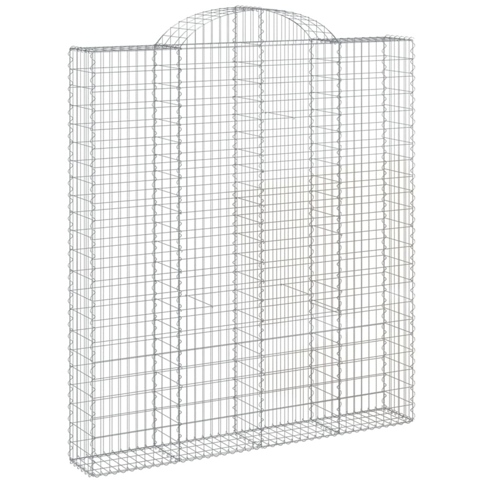 Panier de gabions arqué 200x30x220/240 cm fer galvanisé