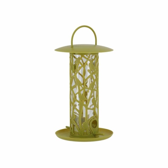 Mangeoire silo pour oiseaux chiffchaff pour graines + plateau + perchoir