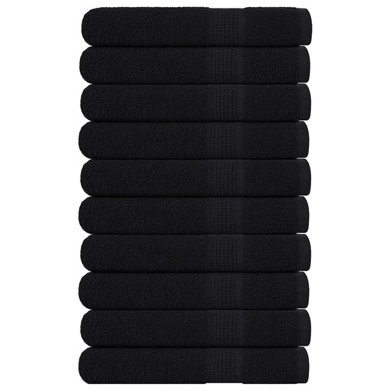 Serviettes de sauna 10 pcs frogn noir 80x200 cm 100% coton