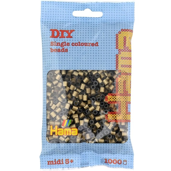 Sachet 1000 perles plastique midi bronze