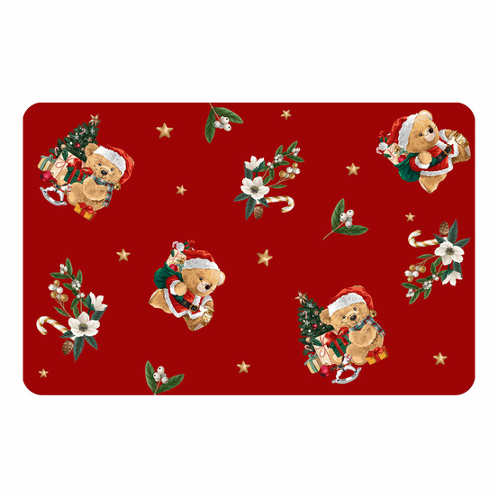 Set de table opaque petits oursons de noel