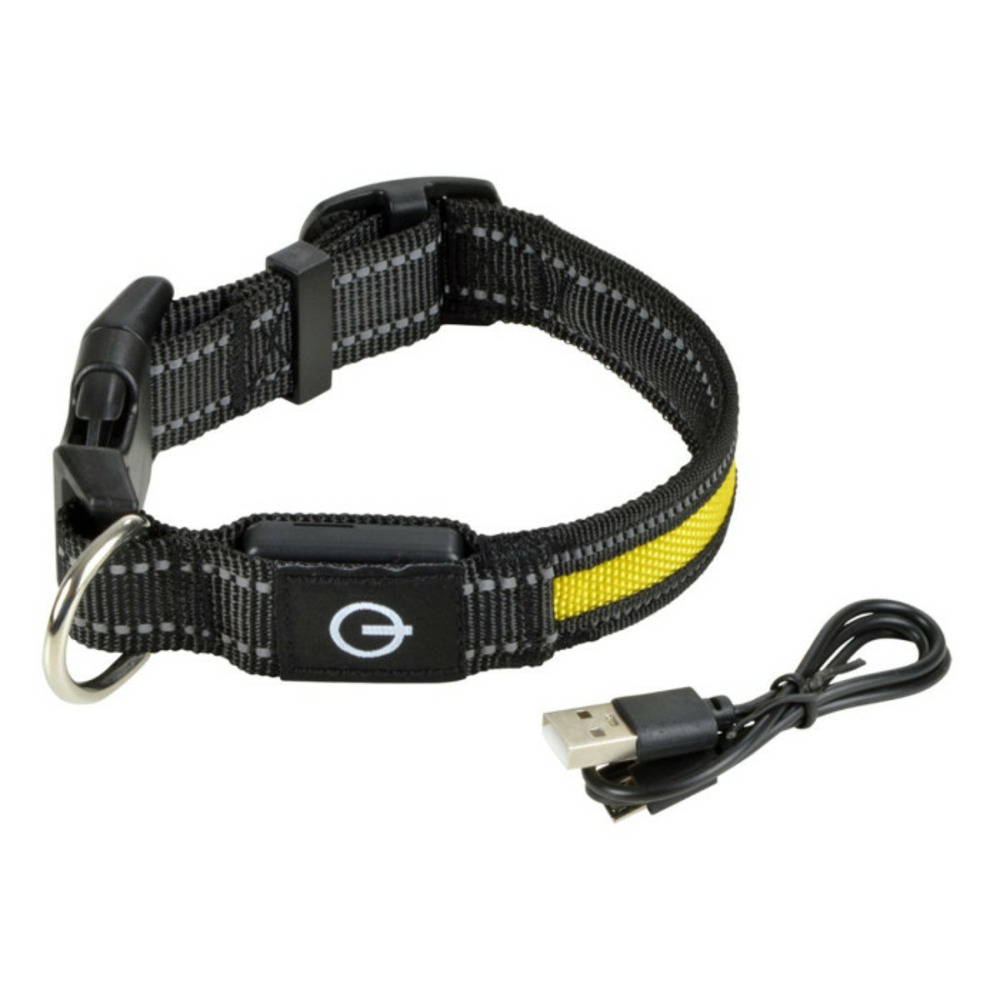Collier lumineux pour chien led 35cm jaune