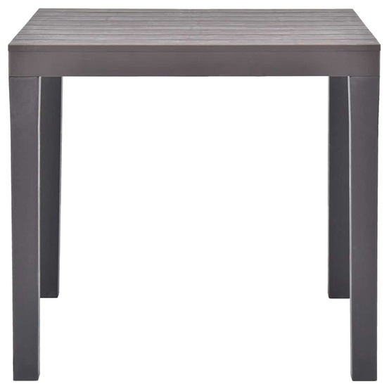 Table de jardin moka 78x78x72 cm plastique