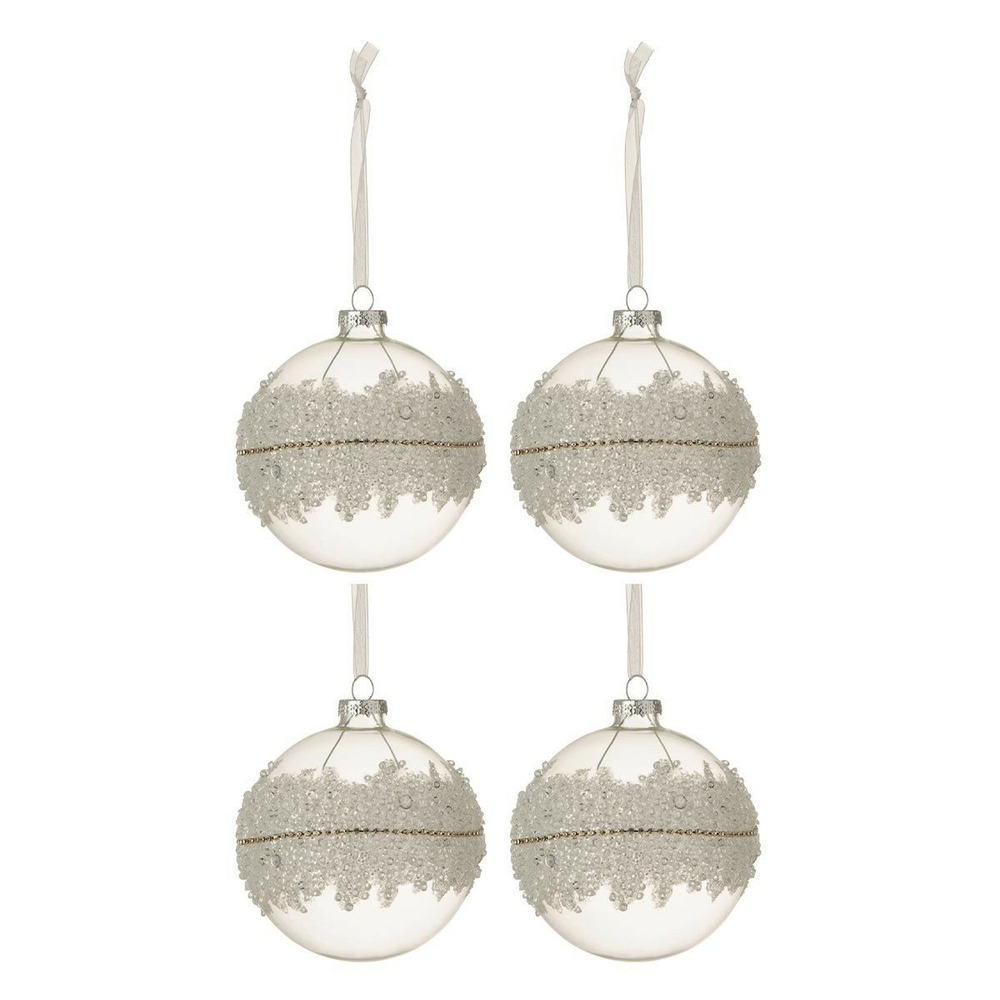Lot de 4 boules de noël 