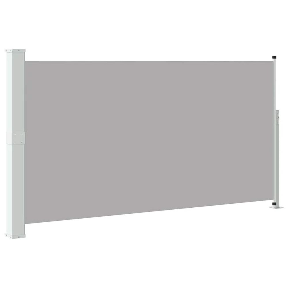 Auvent latéral rétractable de patio 160 x 300 cm gris