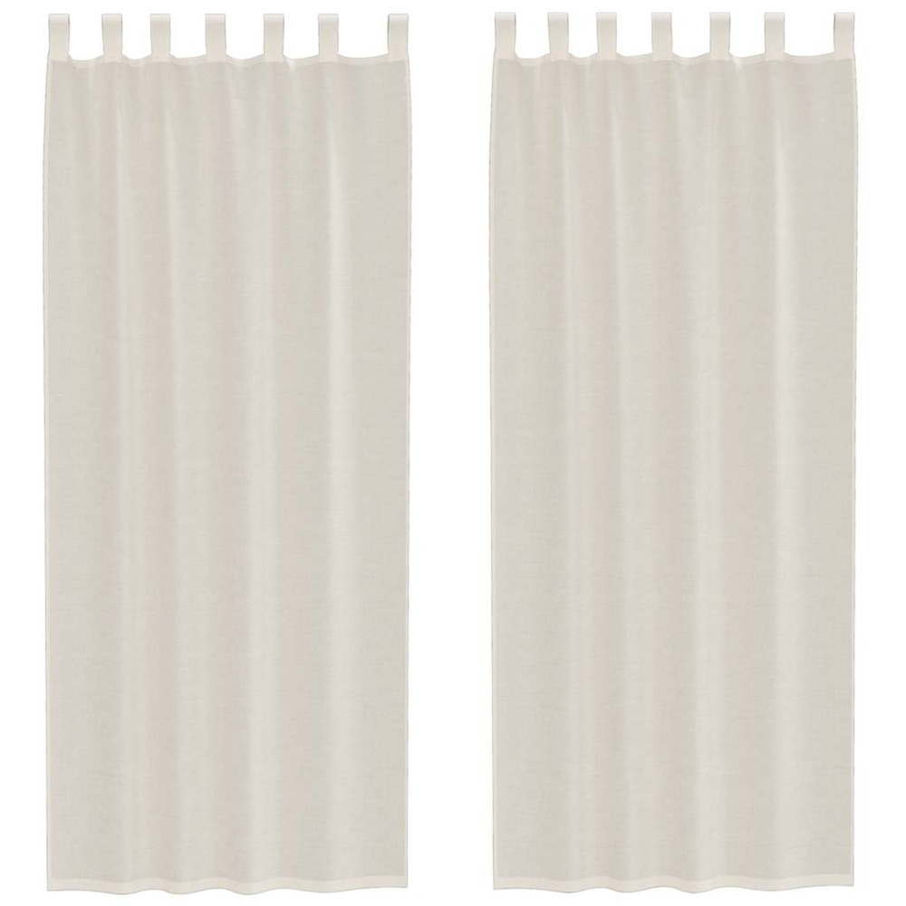 Rideaux en voile avec passants 2 pcs crème