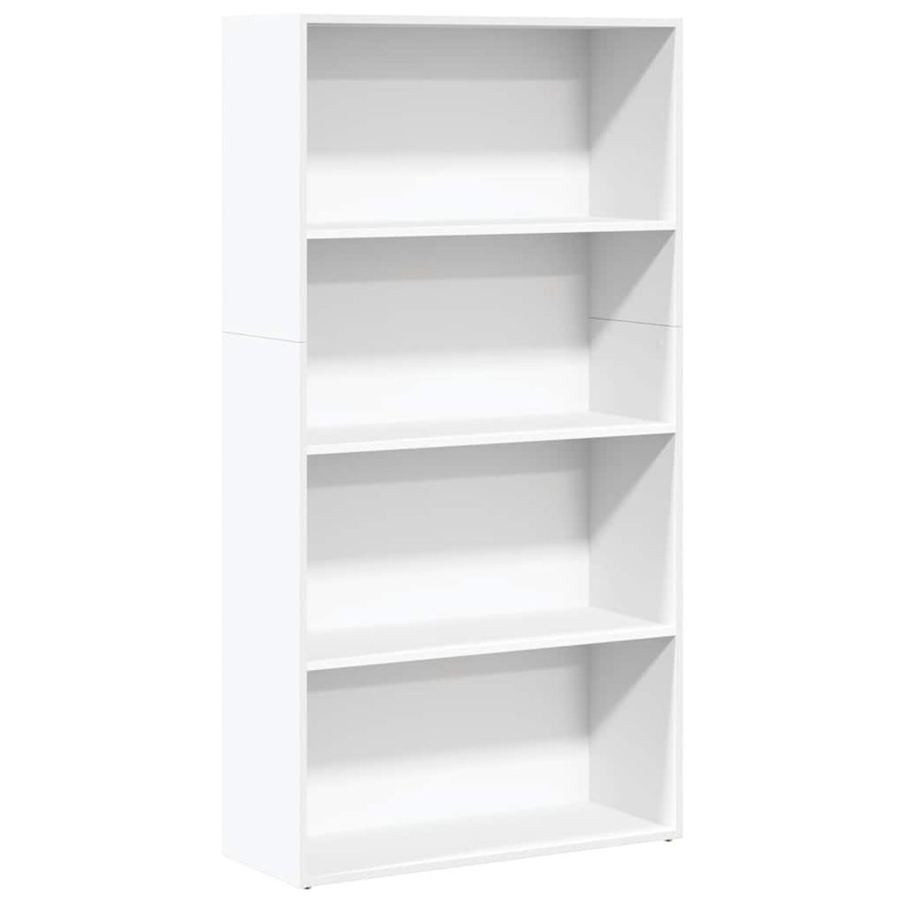 Bibliothèque blanc 80x30x152 cm bois d'ingénierie