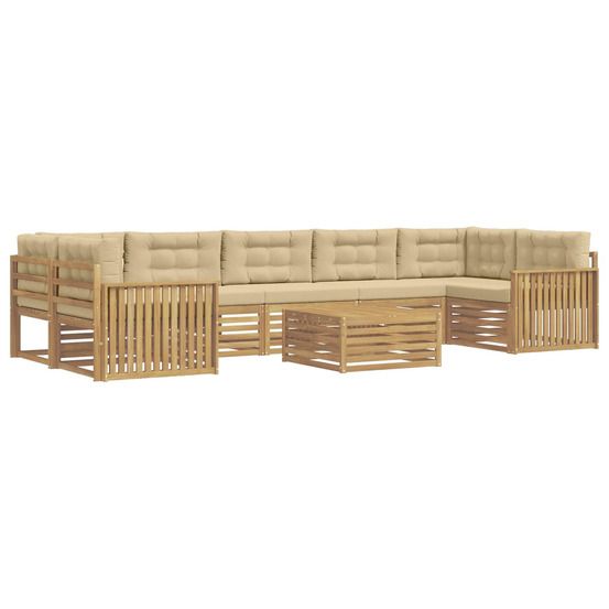 Ensemble de canapés d'extérieur 8 pc blanc et beige
