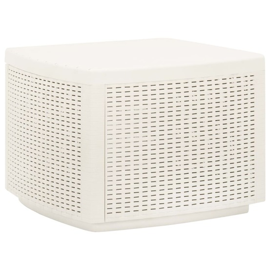 Table de jardin blanc 53x53x40 cm plastique
