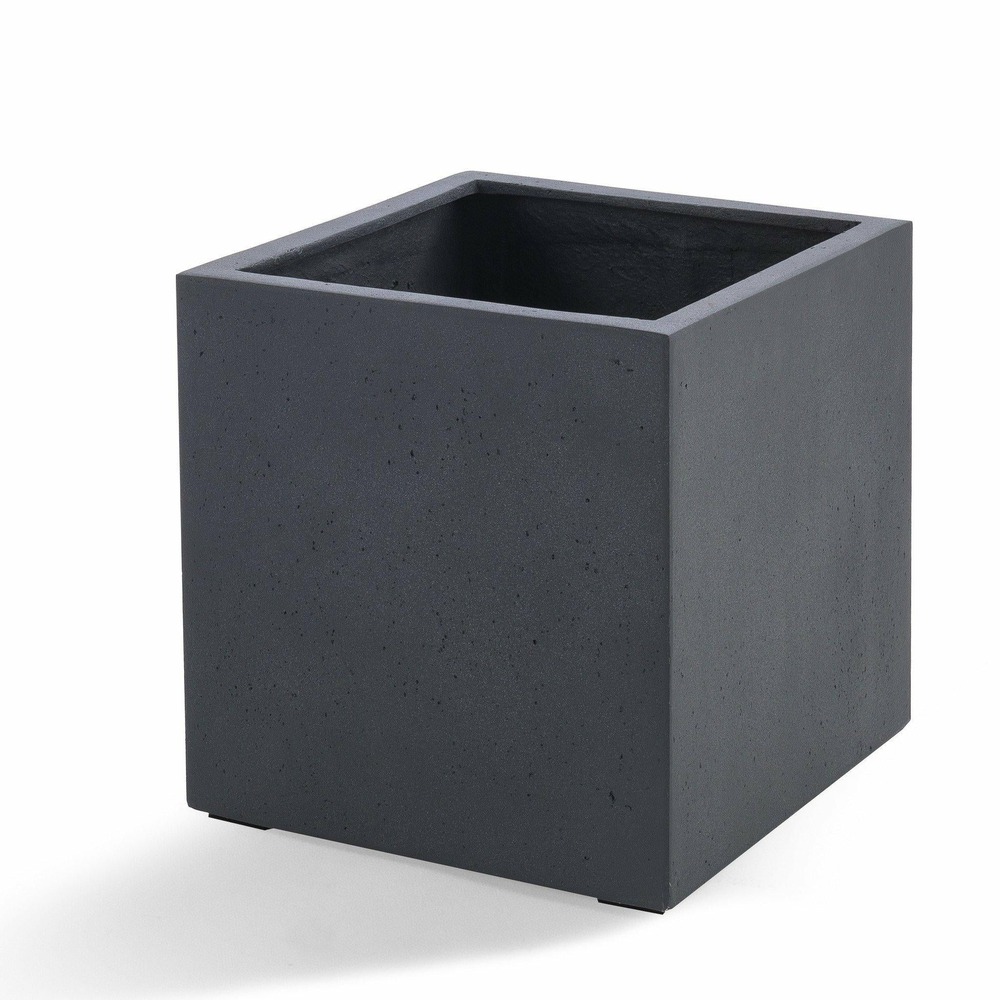 Pot cube anthracite 60 cm