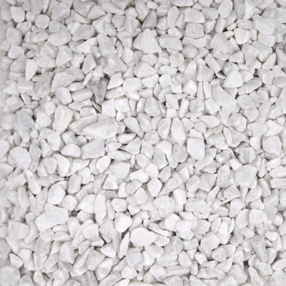 Gravier concassé marbre blanc 12/18 mm - big bag 1t (16 m²) - blanc