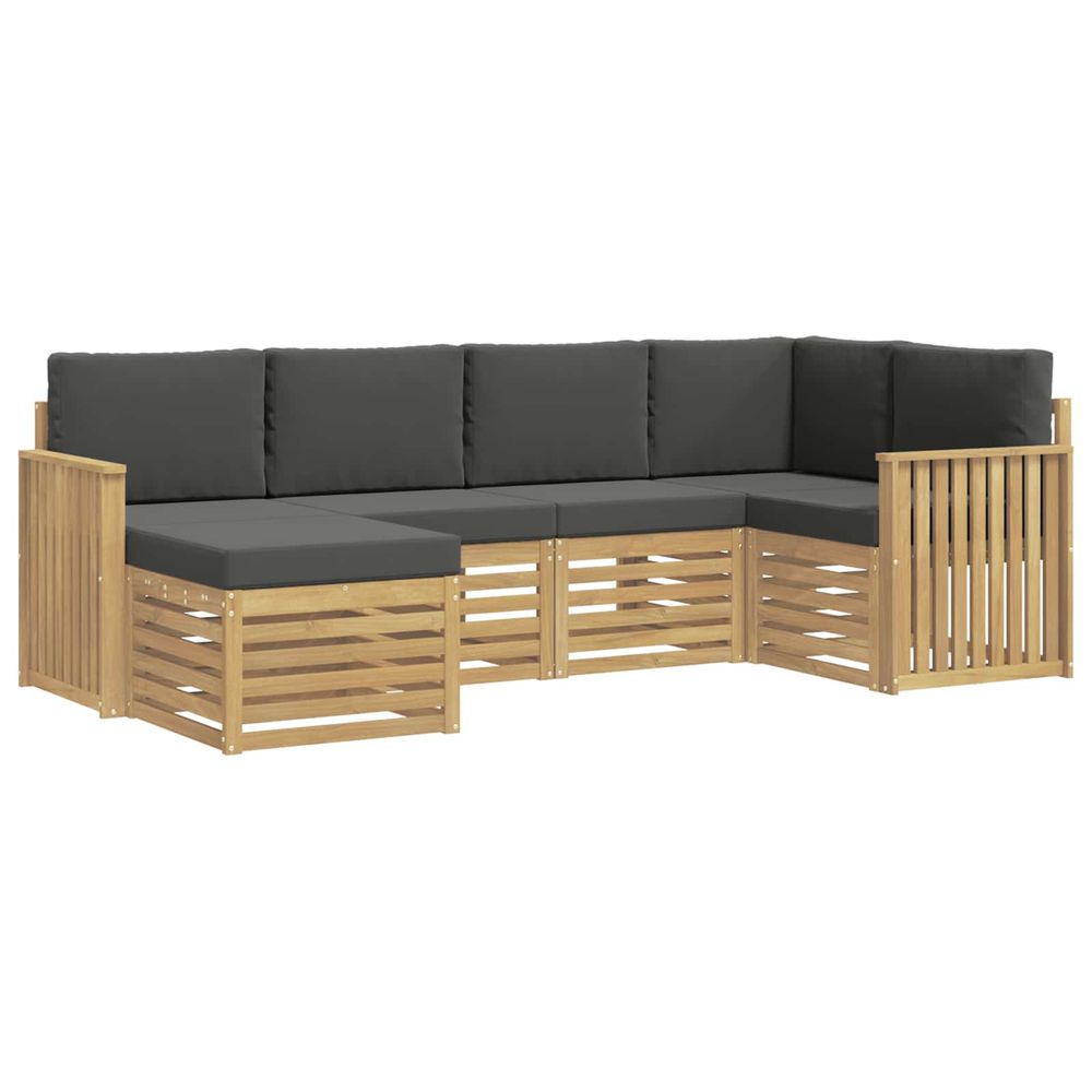 Ensemble de canapés d'extérieur 6 pc blanc et anthracite