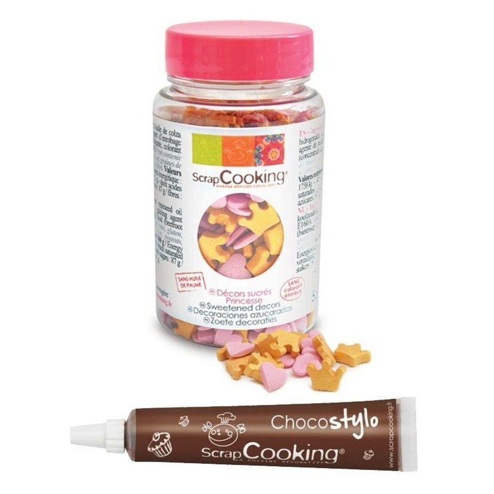 Décors sucrés princesse + stylo chocolat