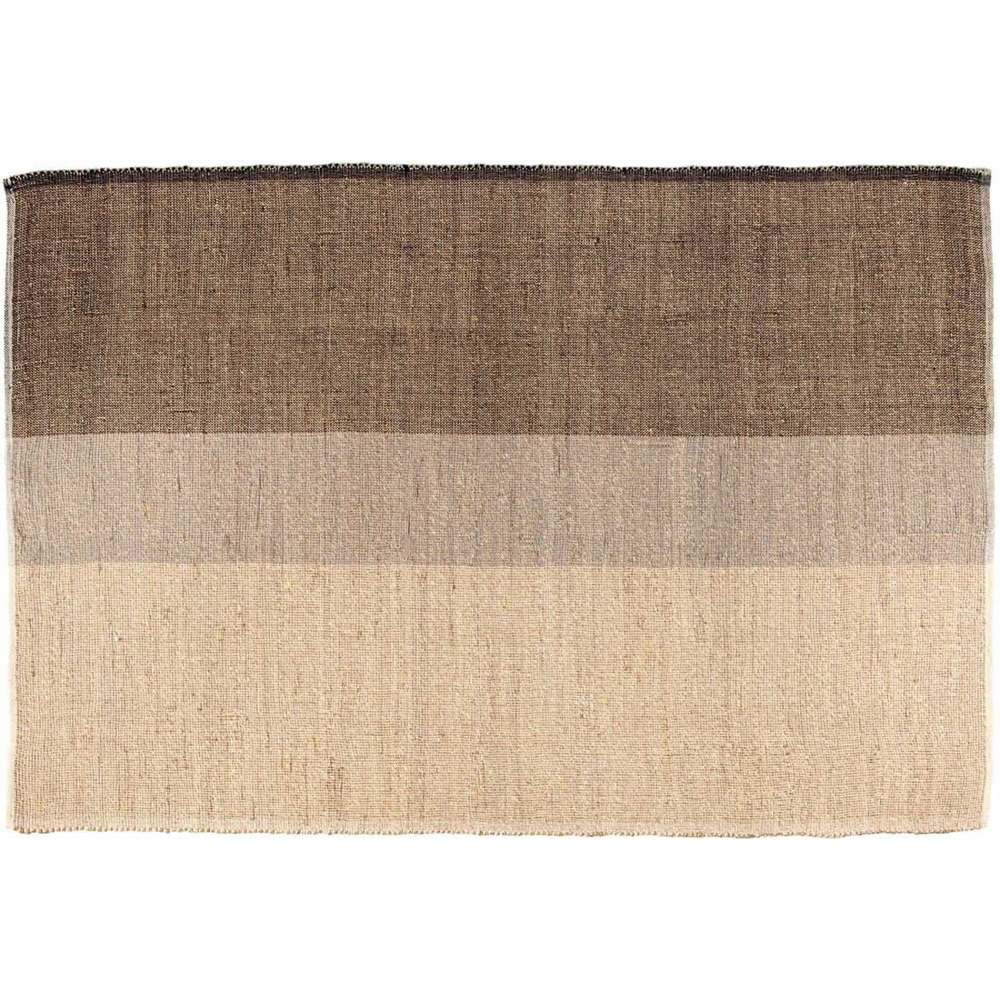 Tapis en jonc de mer et coton carbone karan