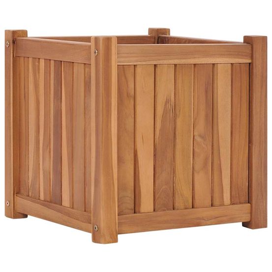 Carré potager en bois de teck massif pour terrasse jardin 40x40x40 cm