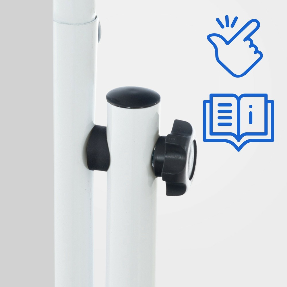 Miroir sur pied ovale nane avec structure en métal et roues