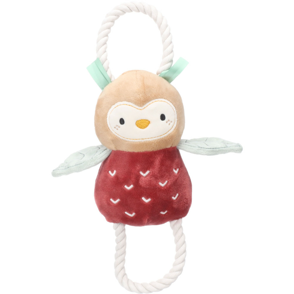 Jouet phoebe hibou avec corde 38 cm pour chiot