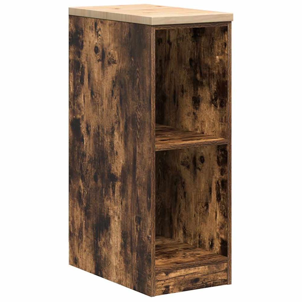 Armoire de rangement de garage chêne fumé 30x51x85 cm bois pin