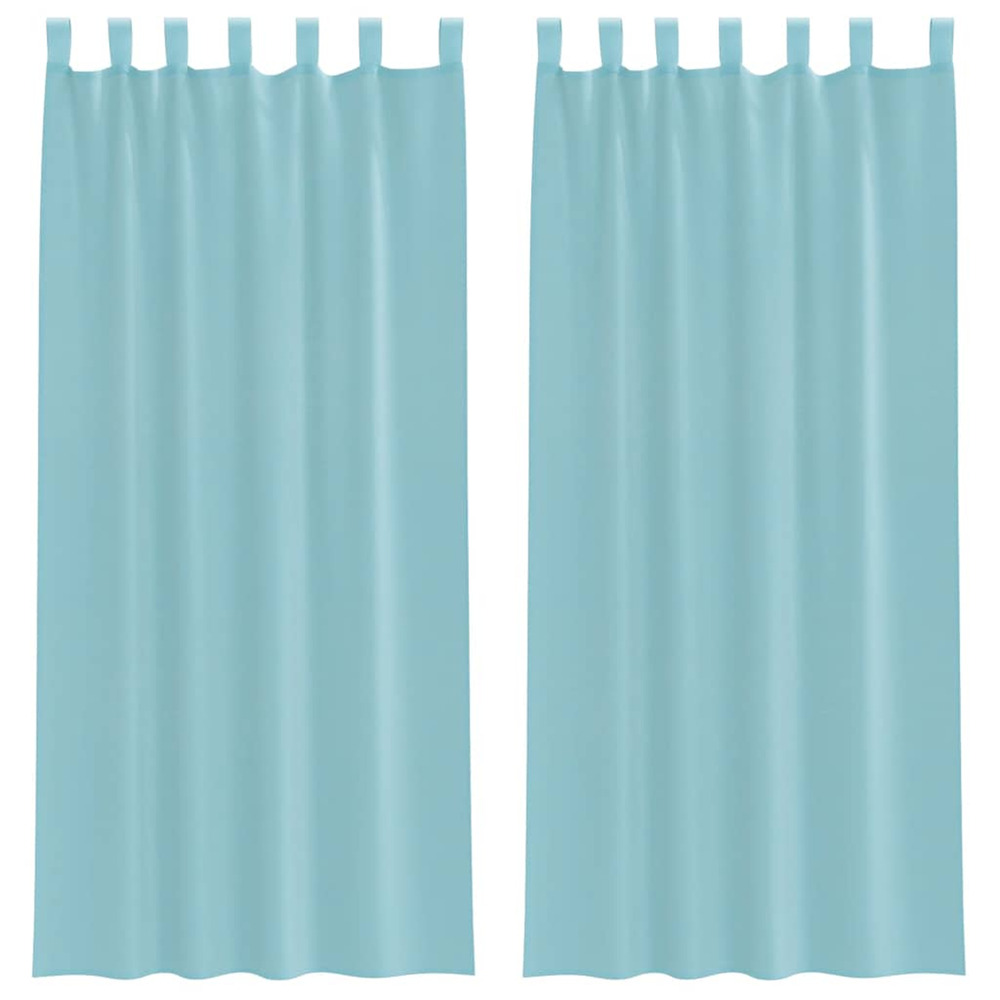 Rideaux en voile avec passe-tringles 2 pcs turquoise