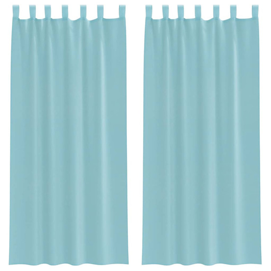 Rideaux en voile avec passe-tringles 2 pcs turquoise