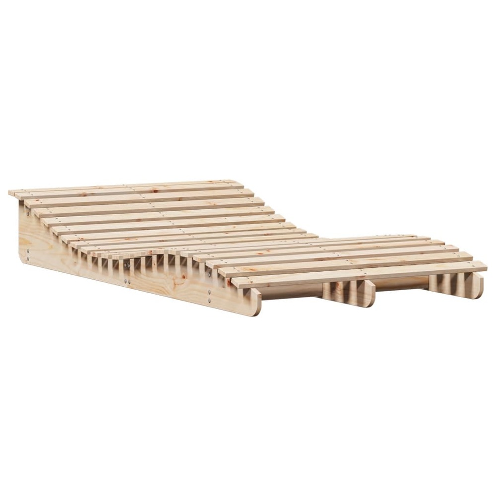 Chaise longue 205x110x31,5 cm bois massif de pin