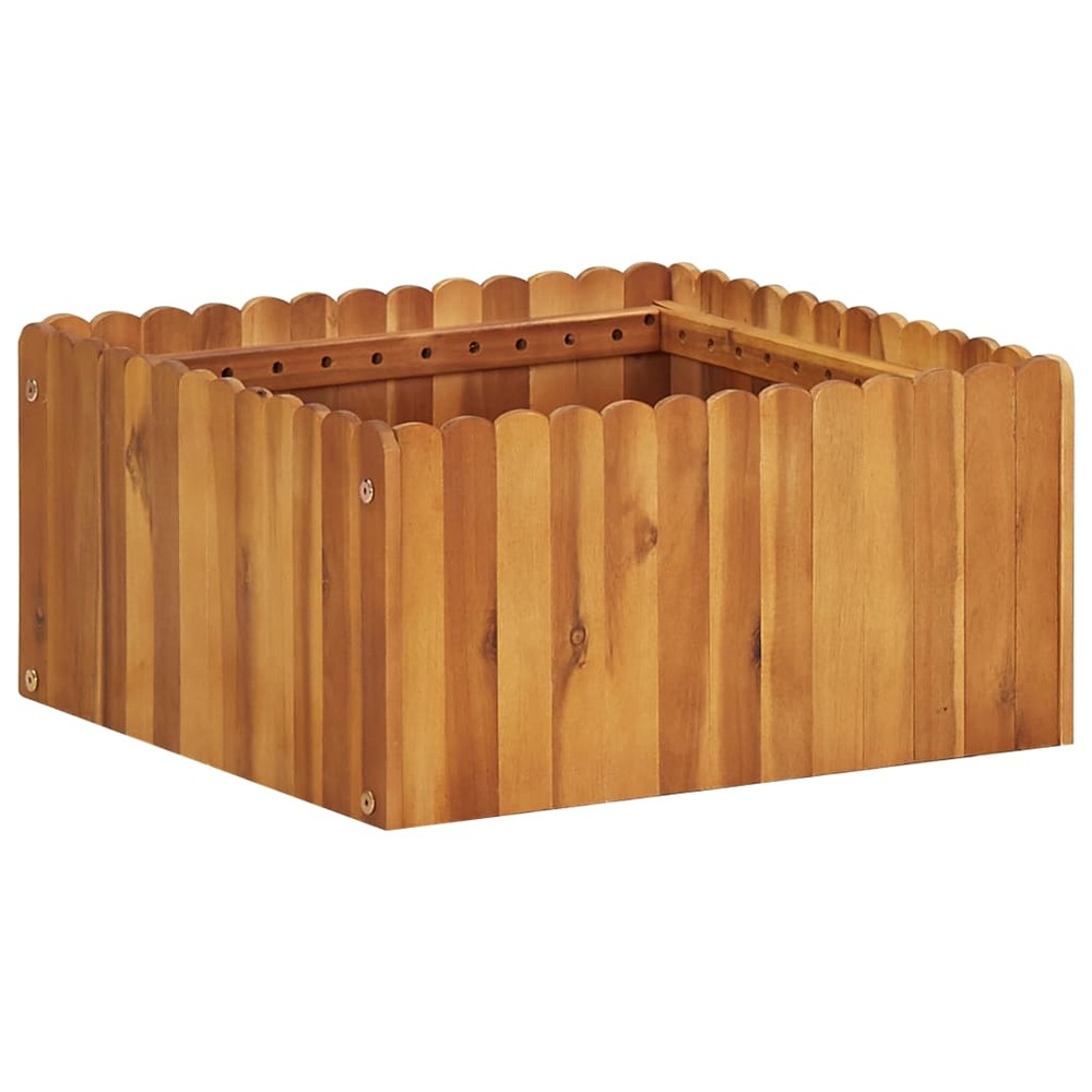 Lit surélevé de jardin 50x50x25 cm bois massif d'acacia