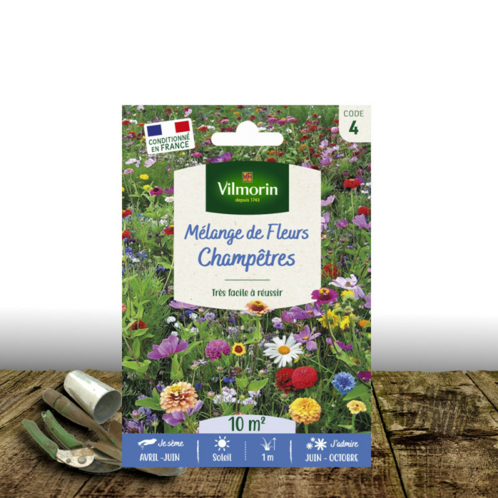 Graines en mélange de fleurs - bouquets champêtres sachet - 4 m²