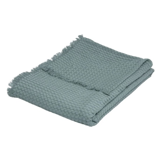 Plaid jete de lit widdy bleu celadon 130 x 180 cm