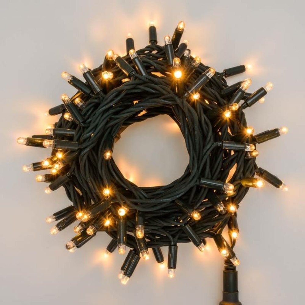 Guirlande lumineuse extérieure flash 10m 120 led blanc chaud prolongeable 230v ip67 lotti